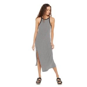 Z Supply Midi Black White Sleeveless Cotton small Dress comfy simple